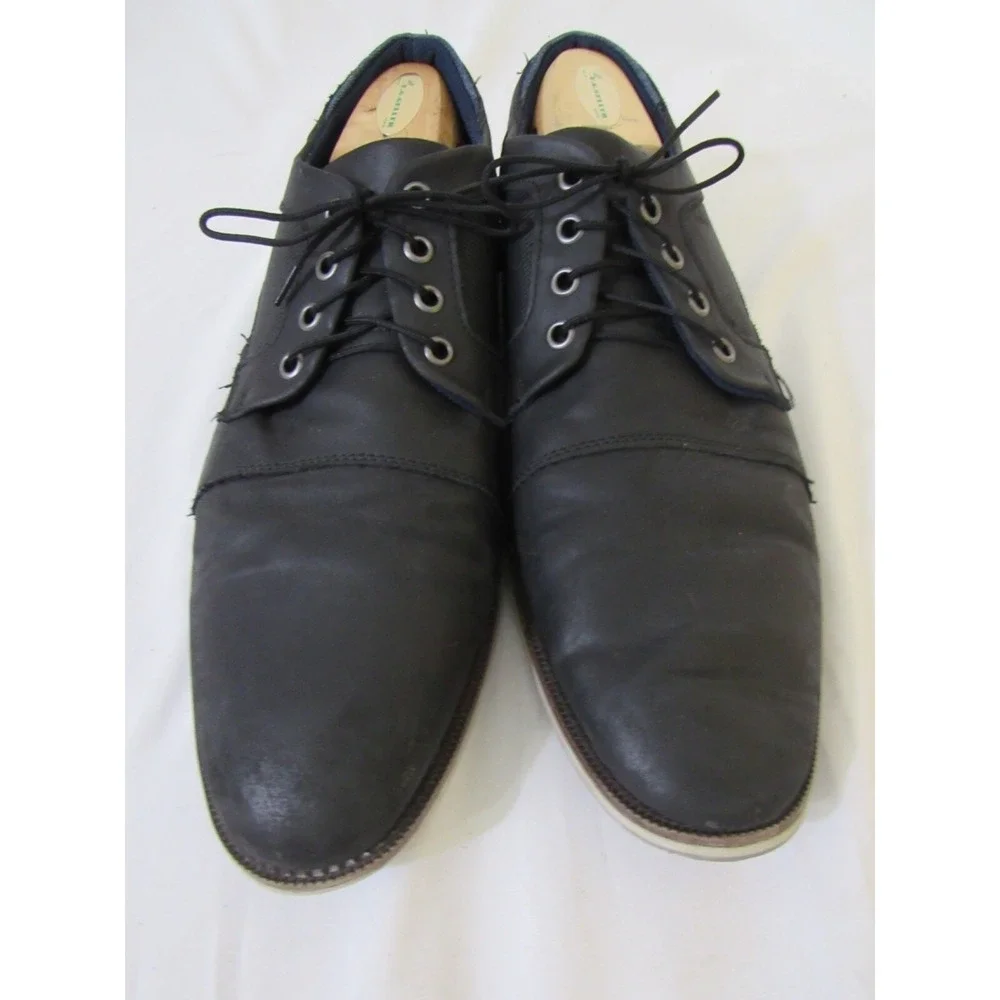 B-52 By BullBoxer Black Lace-Up Leather Oxford Dress Shoes Men's Size‎ 13